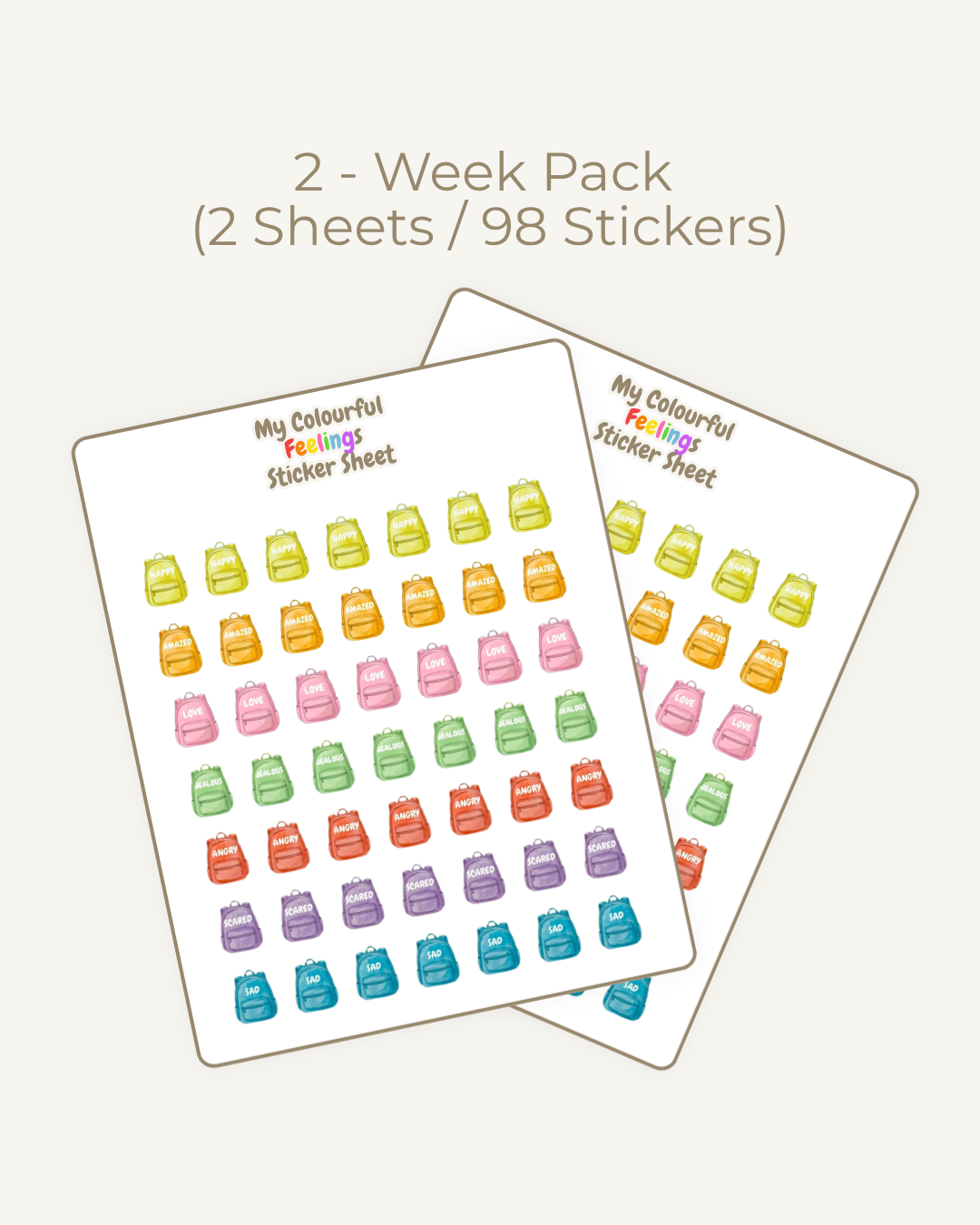 Mini Backpack Feelings Stickers