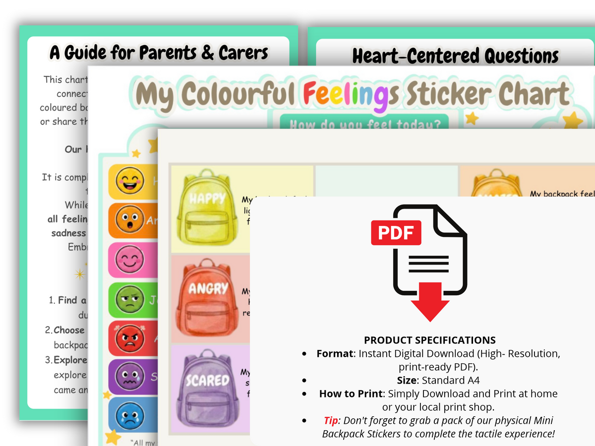Printable Weekly Feelings Sticker Chart for Kids